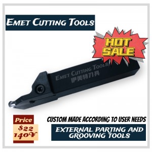 Narzędzia do cięcia EMET, zewnętrznenarzędzia obrotowe, zewnętrznenarzędzia do rozstania i rowków, zwłaszcza do obróbki kół, przy użyciu ISCAR GIDA80-40 Wkładka, GHGR NL2525-8, GHGR NL2525-6